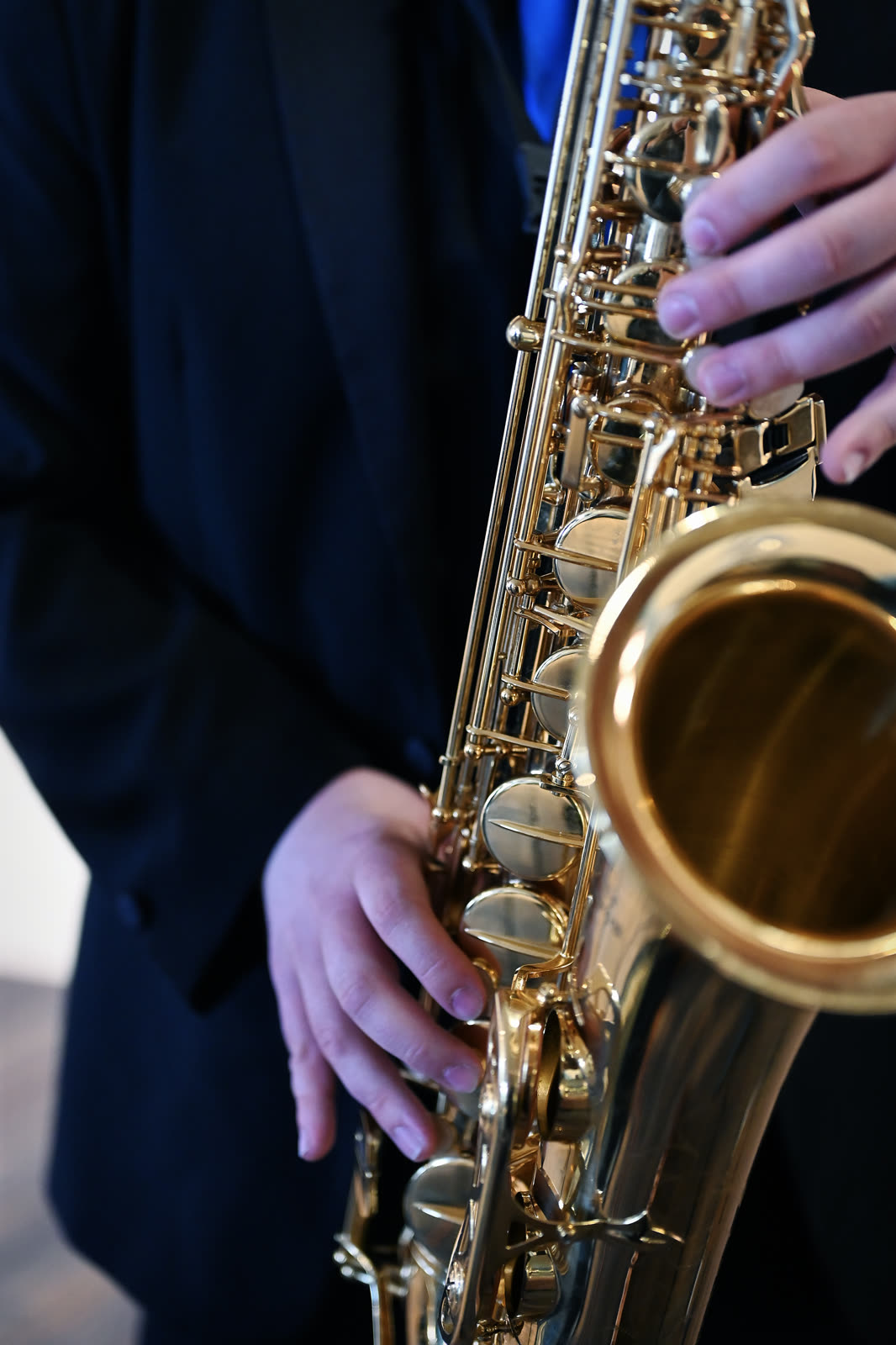 Saxophone detail during a live set